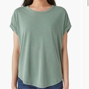 Lucky Brand Sandwash Dolman T-Shirt in Loden Green Sz Medium